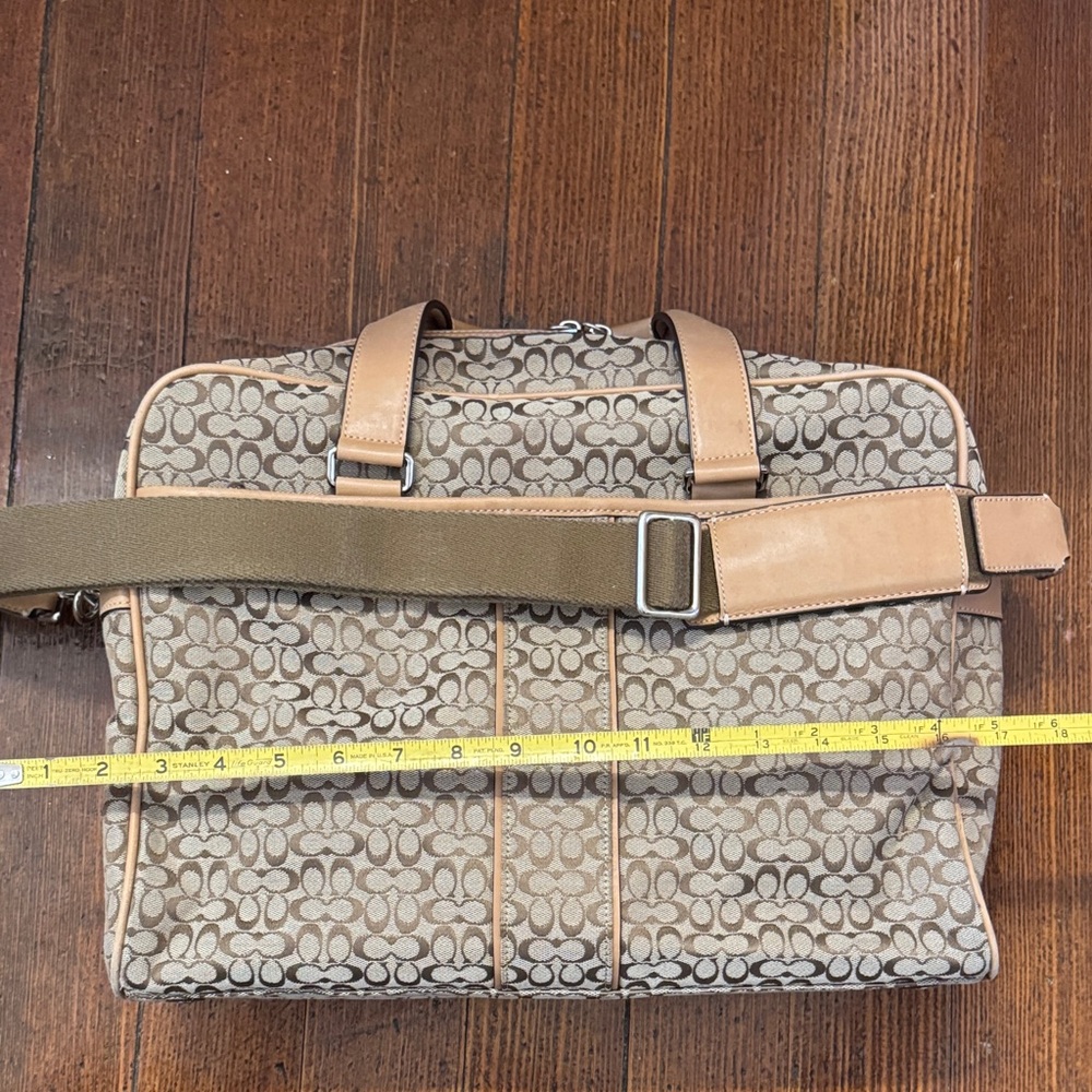 Coach Tan Patterned Travel Bag - Picture 5 of 6